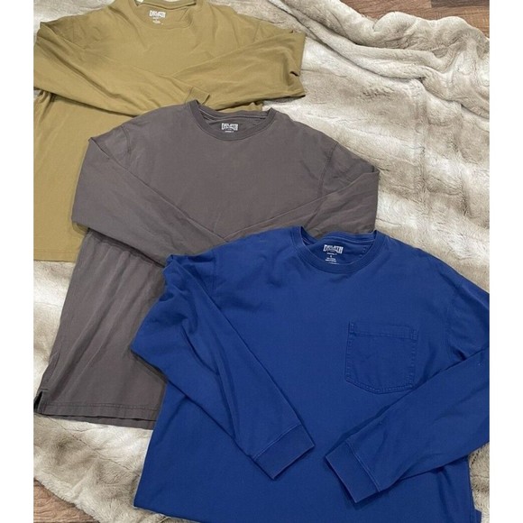 Duluth Other - Duluth Trading Co Men's Large Long Sleeve Henley Longtail T Shirt gray/blue/must